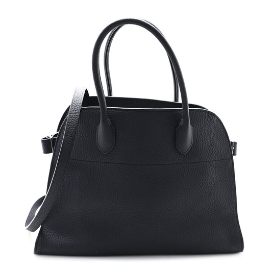 Matte Grained Calfskin Soft Margaux 12 Marine