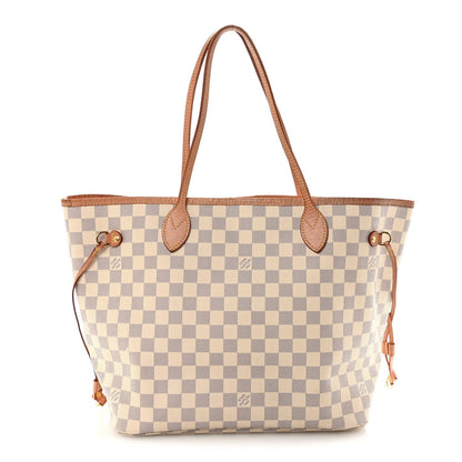 Damier Azur Neo Neverfull MM Rose Ballerine