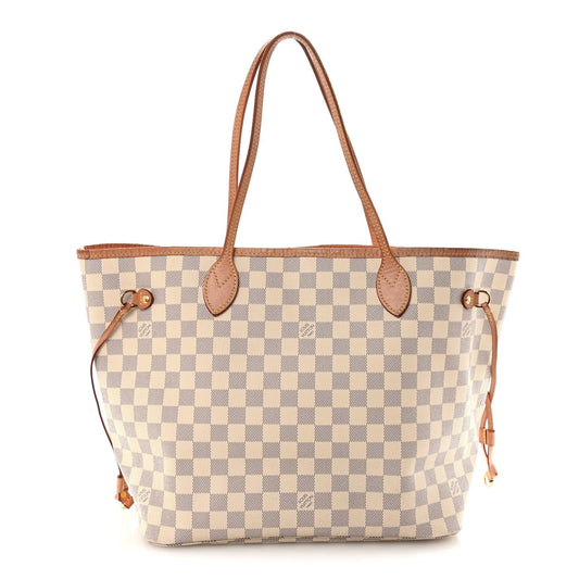 Damier Azur Neo Neverfull MM Rose Ballerine