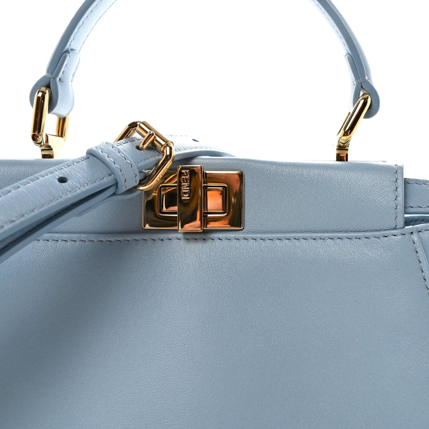 Nappa Mini Peekaboo Iconic Satchel Azzurro Baby
