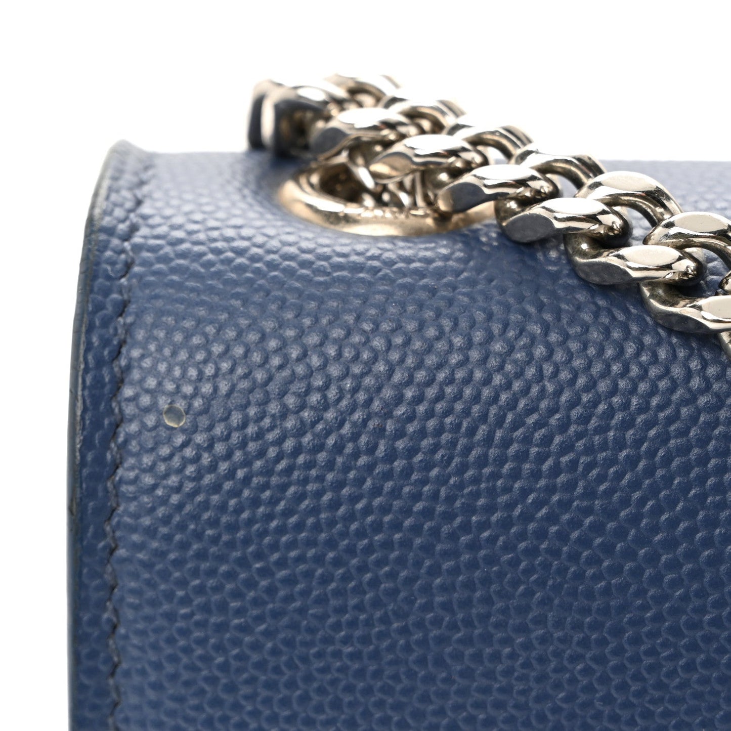 Grain De Poudre Medium Classic Monogram Kate Satchel Blue Charron