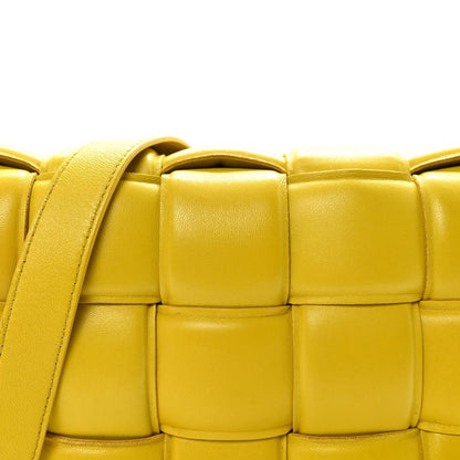 Nappa Maxi Intreccio Padded Cassette Crossbody Bag Buttercup