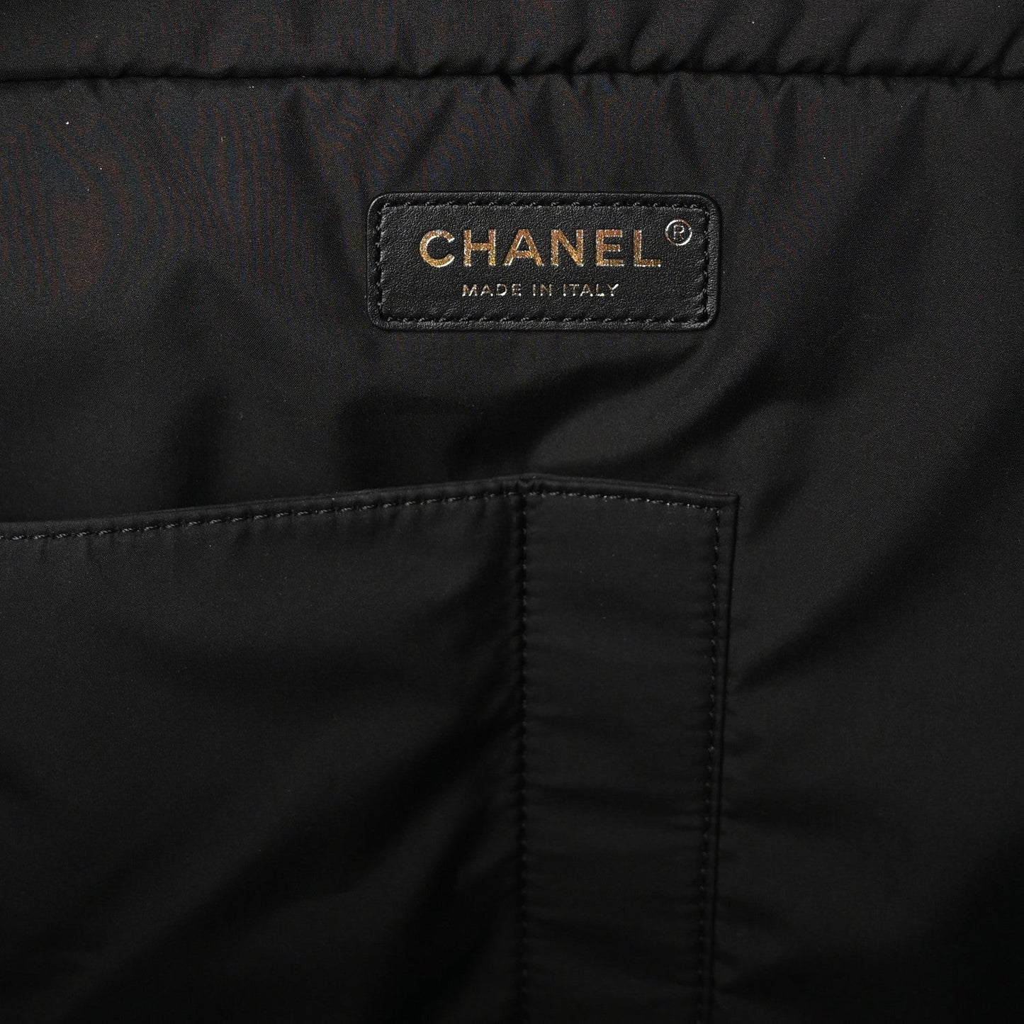 Shiny Grained Calfskin Quilted Large Travel Bowling Bag Black