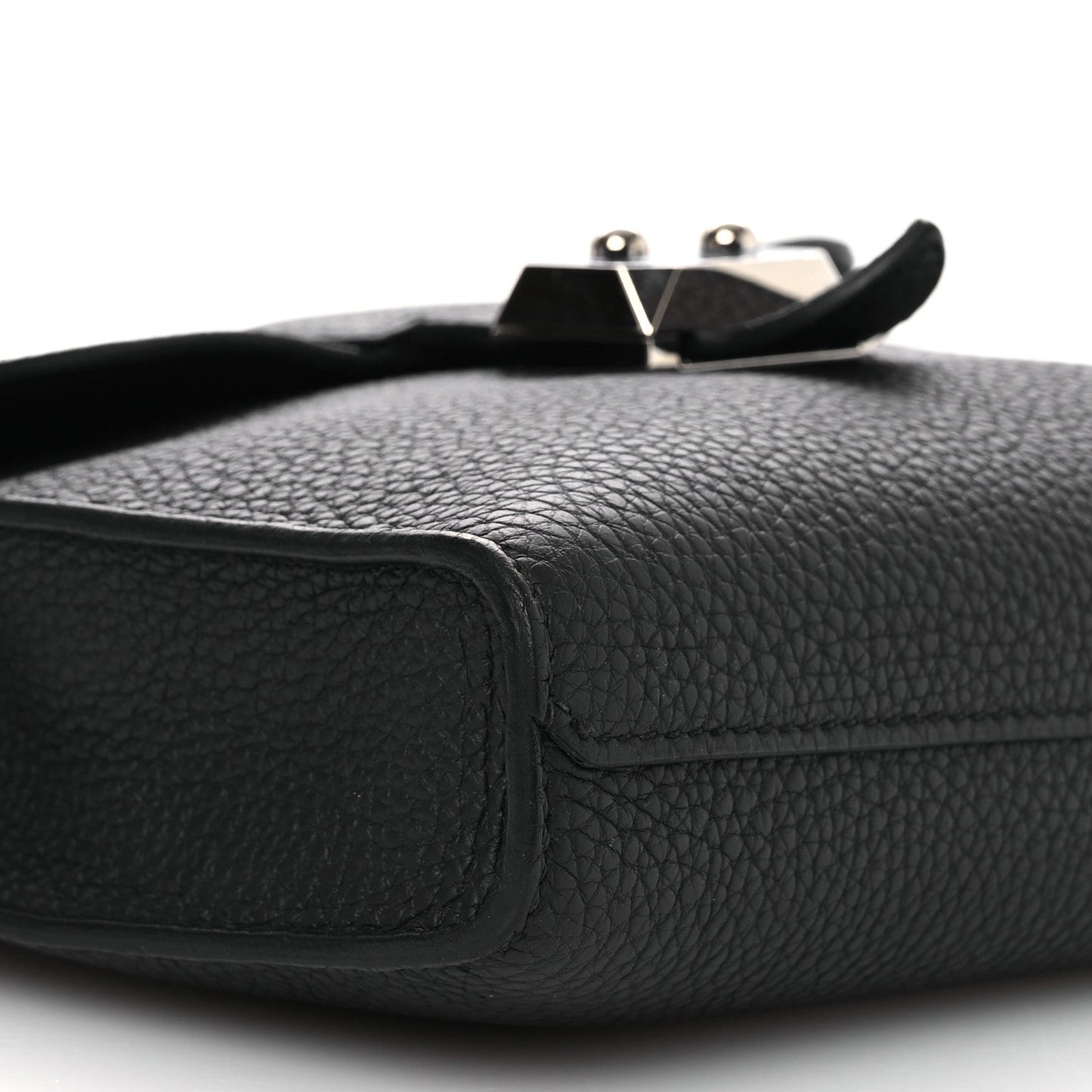 Togo Laque Sac A Depeches 21 Messenger Bag Black Bleu France