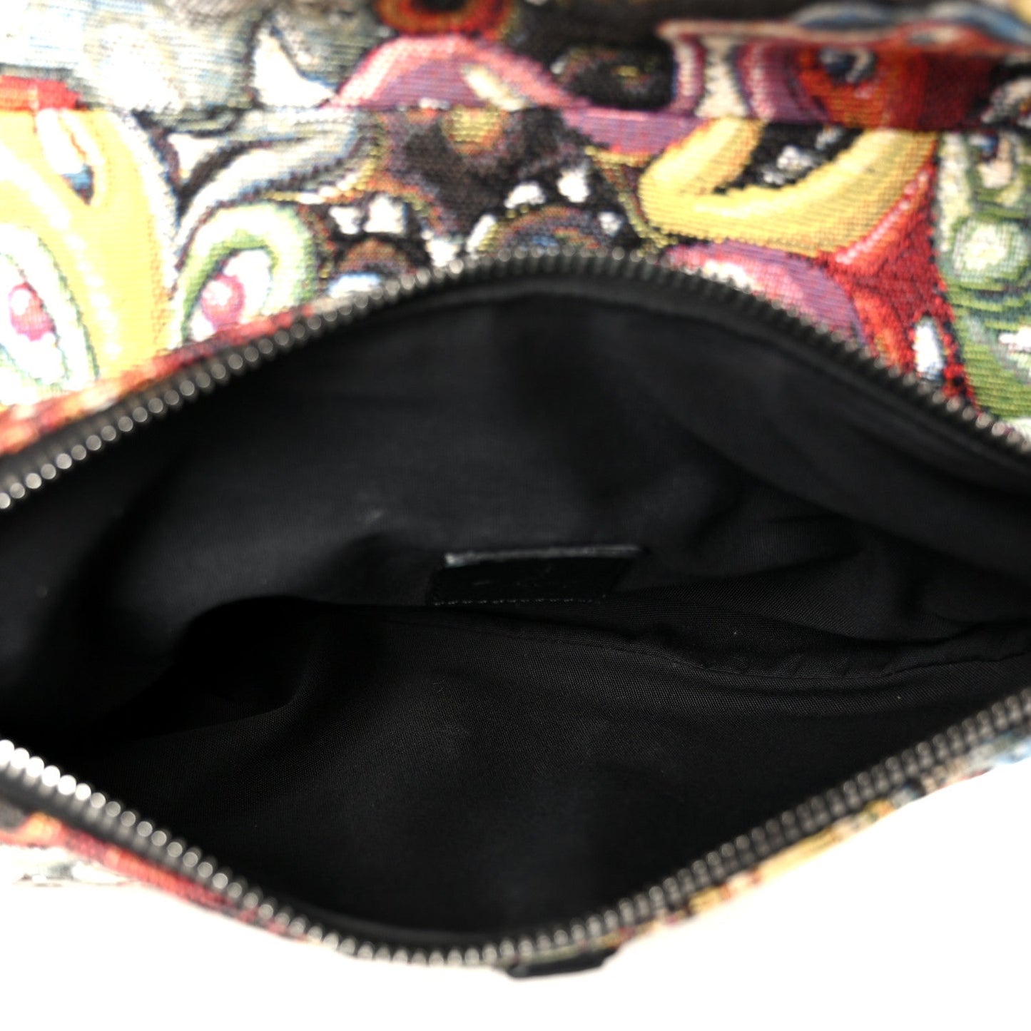 X KENNY SCHARF Jacquard Printed Mens Saddle Bag  Multicolor