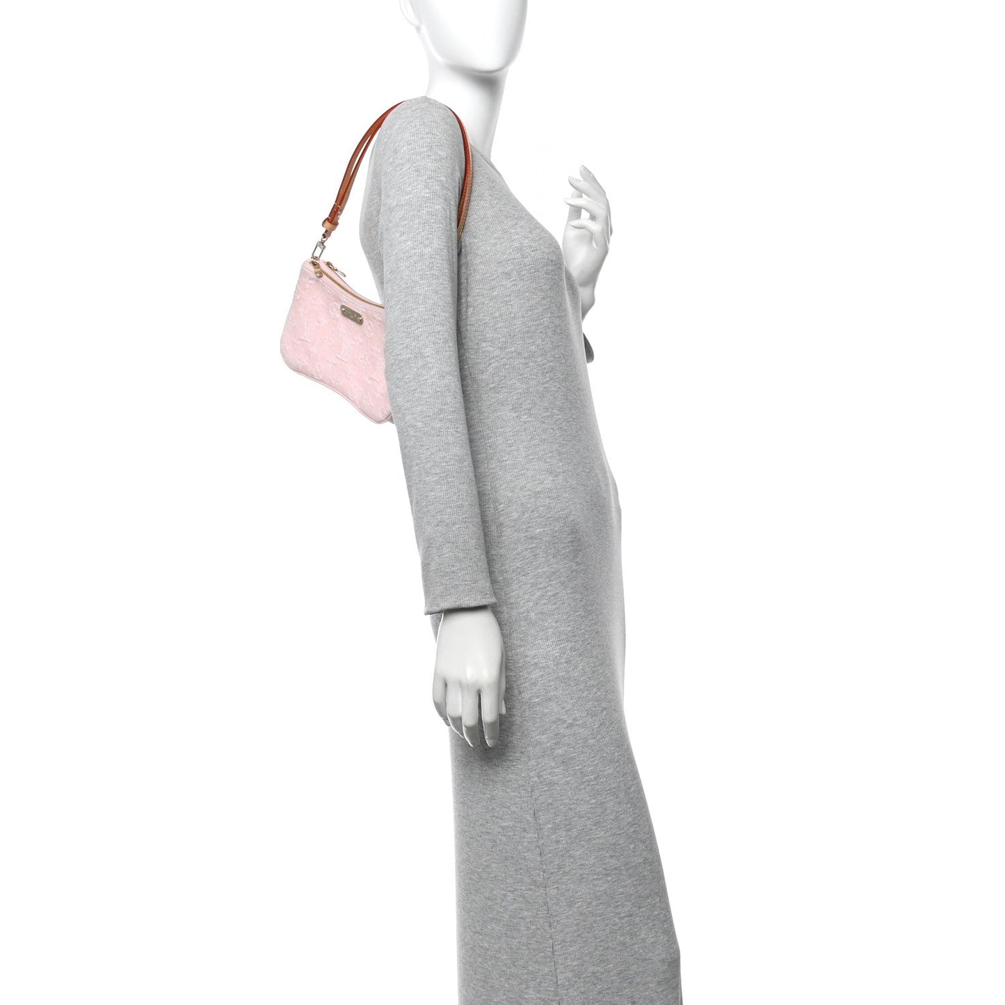 Monogram Denim Liv Pochette Washed Pink