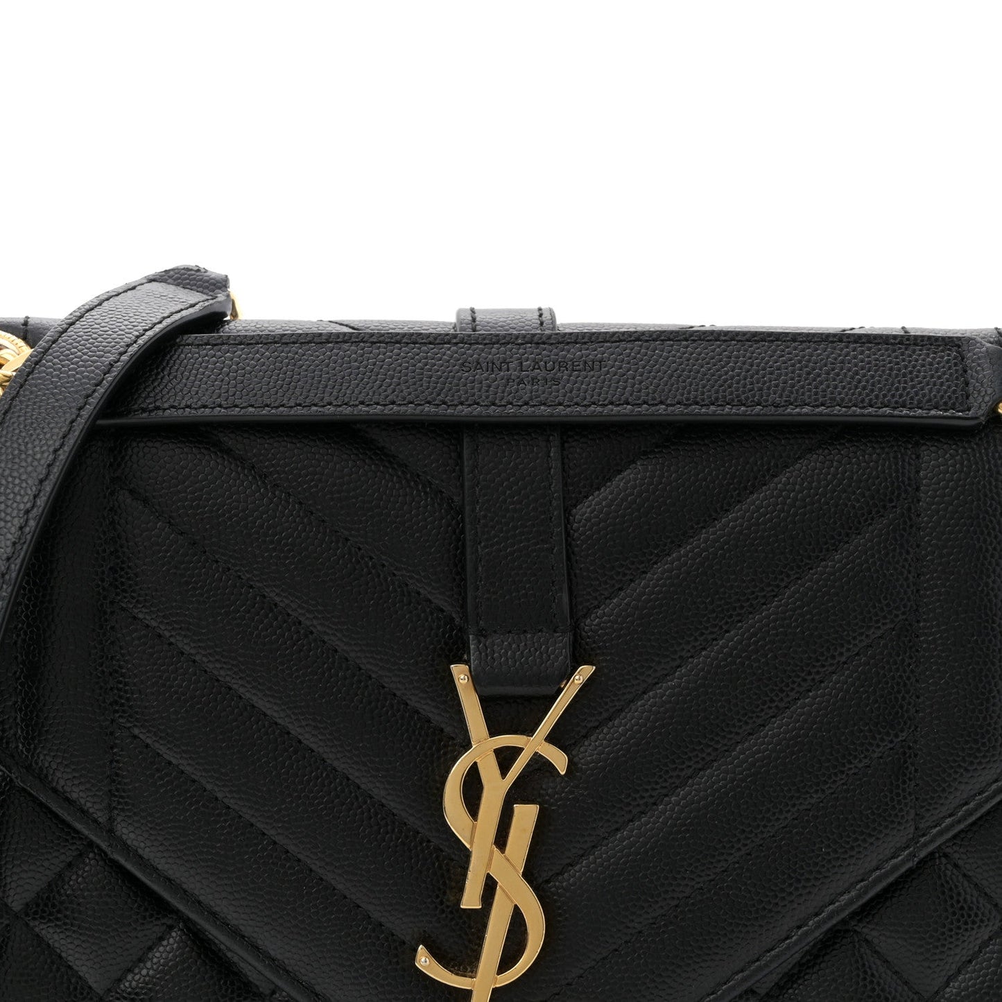 Grain De Poudre Textured Mixed Matelasse Triquilt Medium Monogram Satchel Black