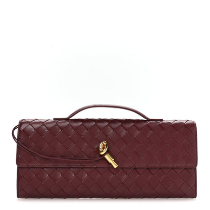 Nappa Intrecciato Long Andiamo Top Handle Clutch Barolo
