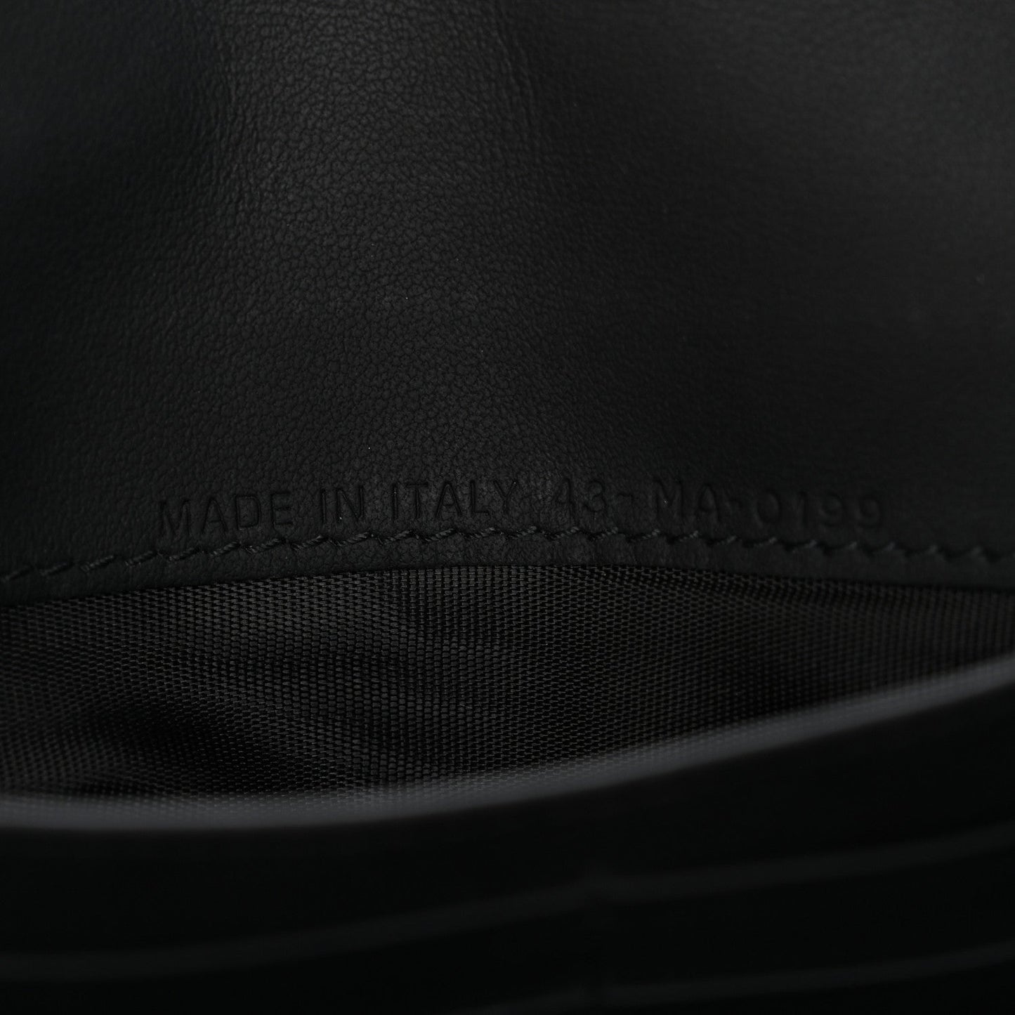 Ultra Matte Calfskin Saddle Chain Wallet Pouch Black