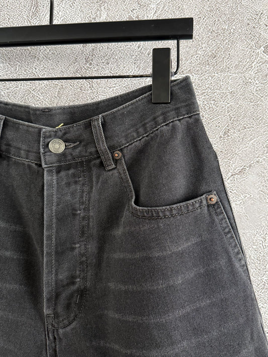 YSL Denim Short Black Cotton