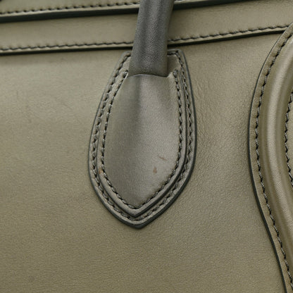 Smooth Calfskin Mini Luggage Almond