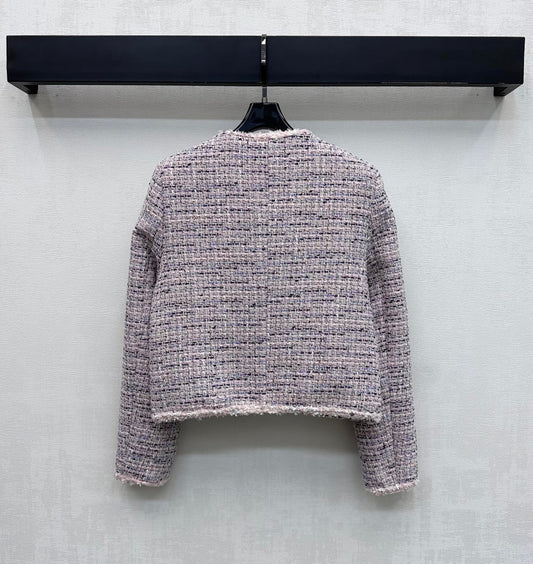 Chanel Classic Jacket Pink Tweed 341921