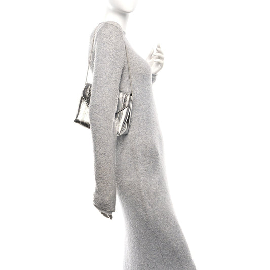 Metallic Eelskin Bobbi Bag Silver