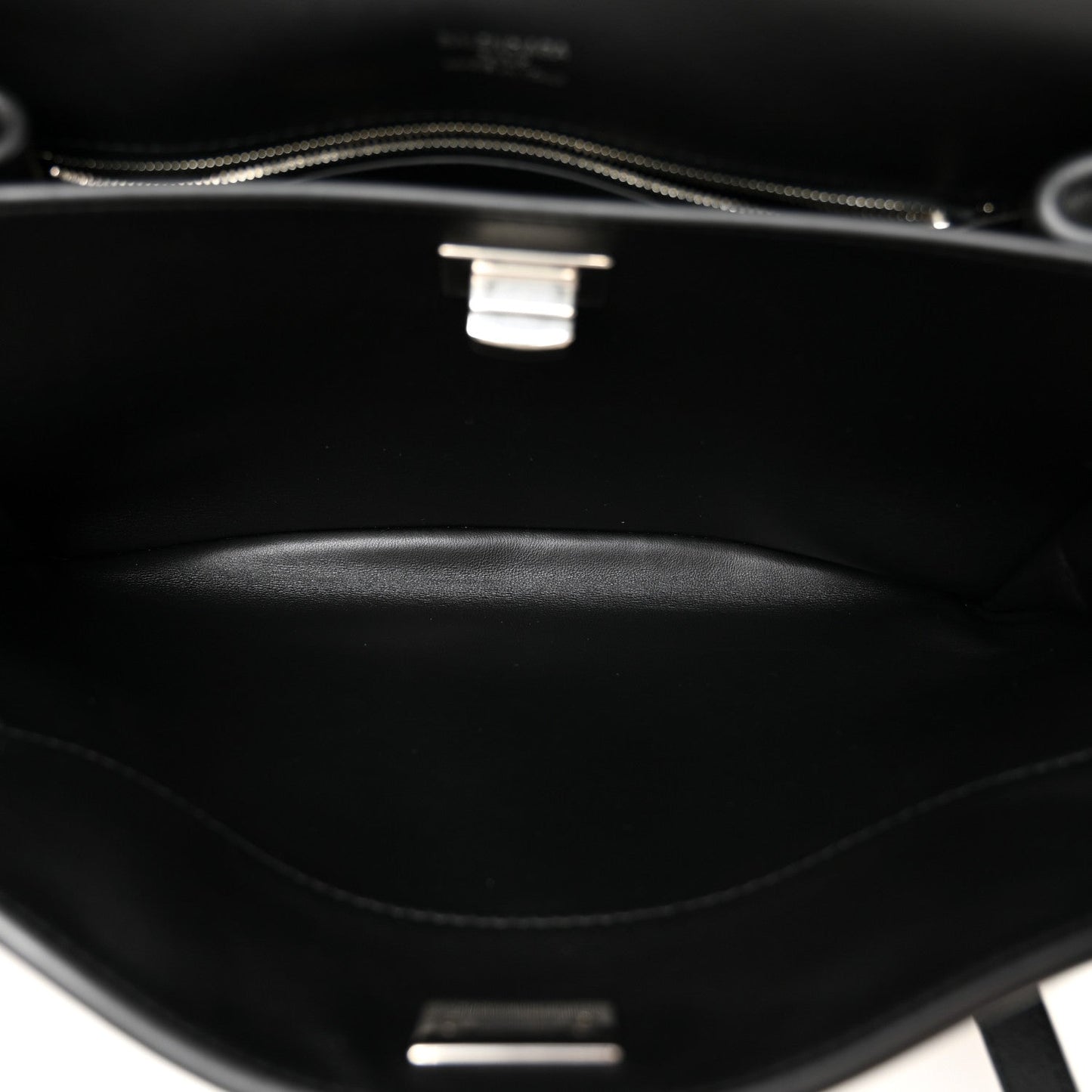 Natural Smooth Calfskin Small Rodeo Top Handle Handbag Black