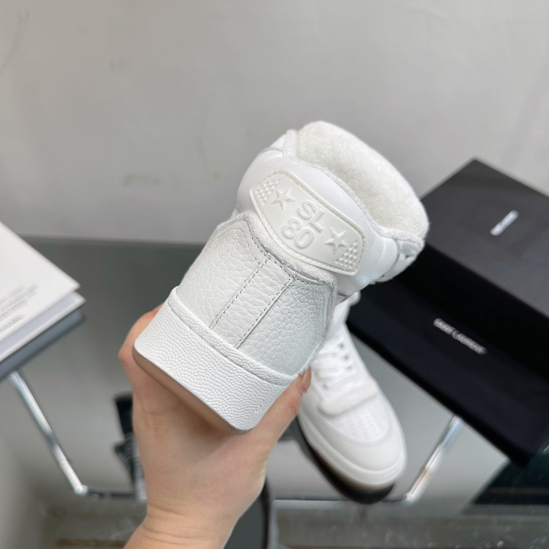 SL SL/80 MID-TOP SNEAKER WHITE CALFSKIN