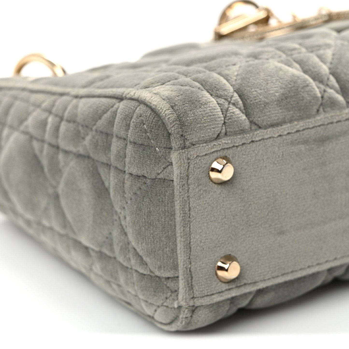 Velvet Mini Lady Dior Gray