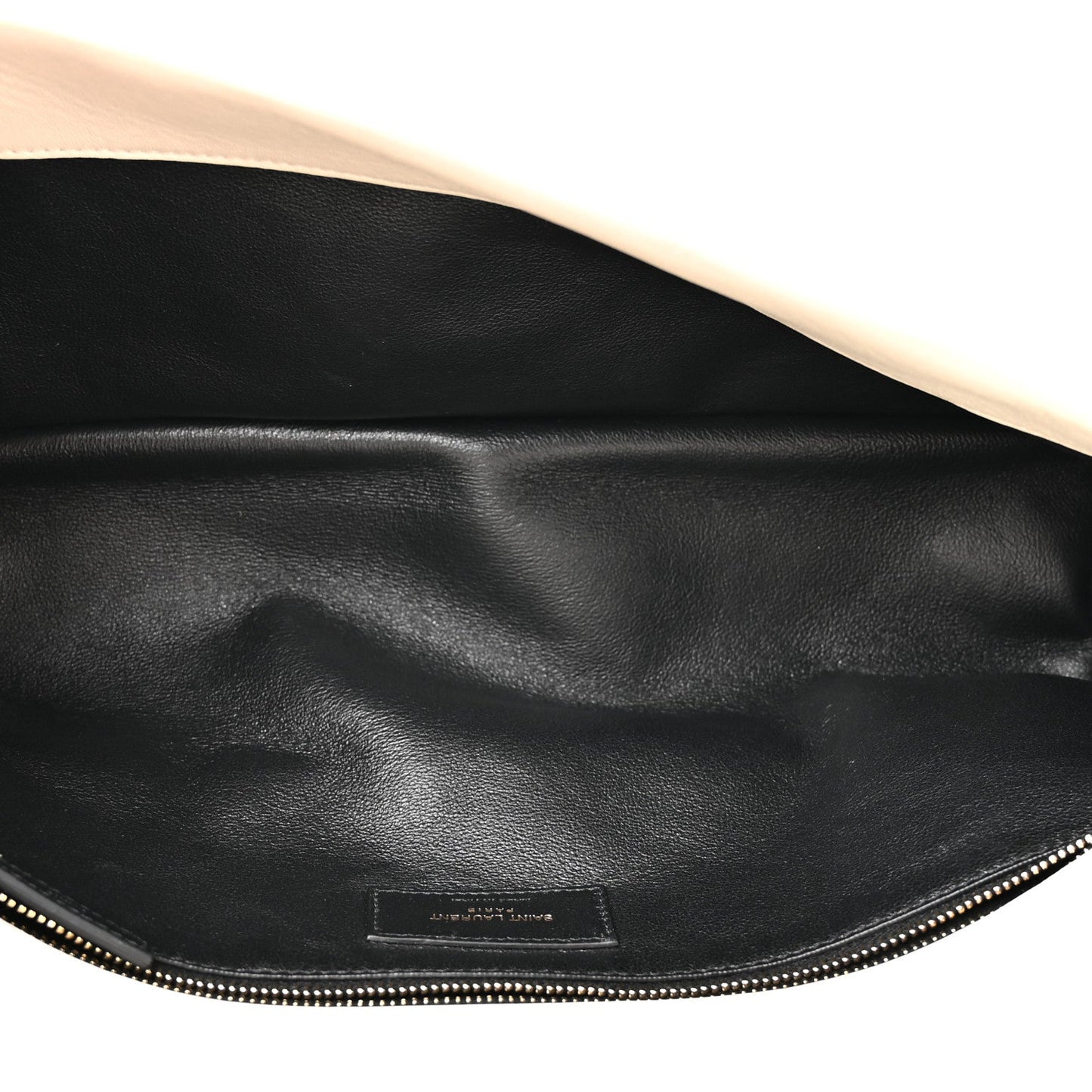 Lambskin Quilted Sade Puffer Envelope Clutch Crema Soft