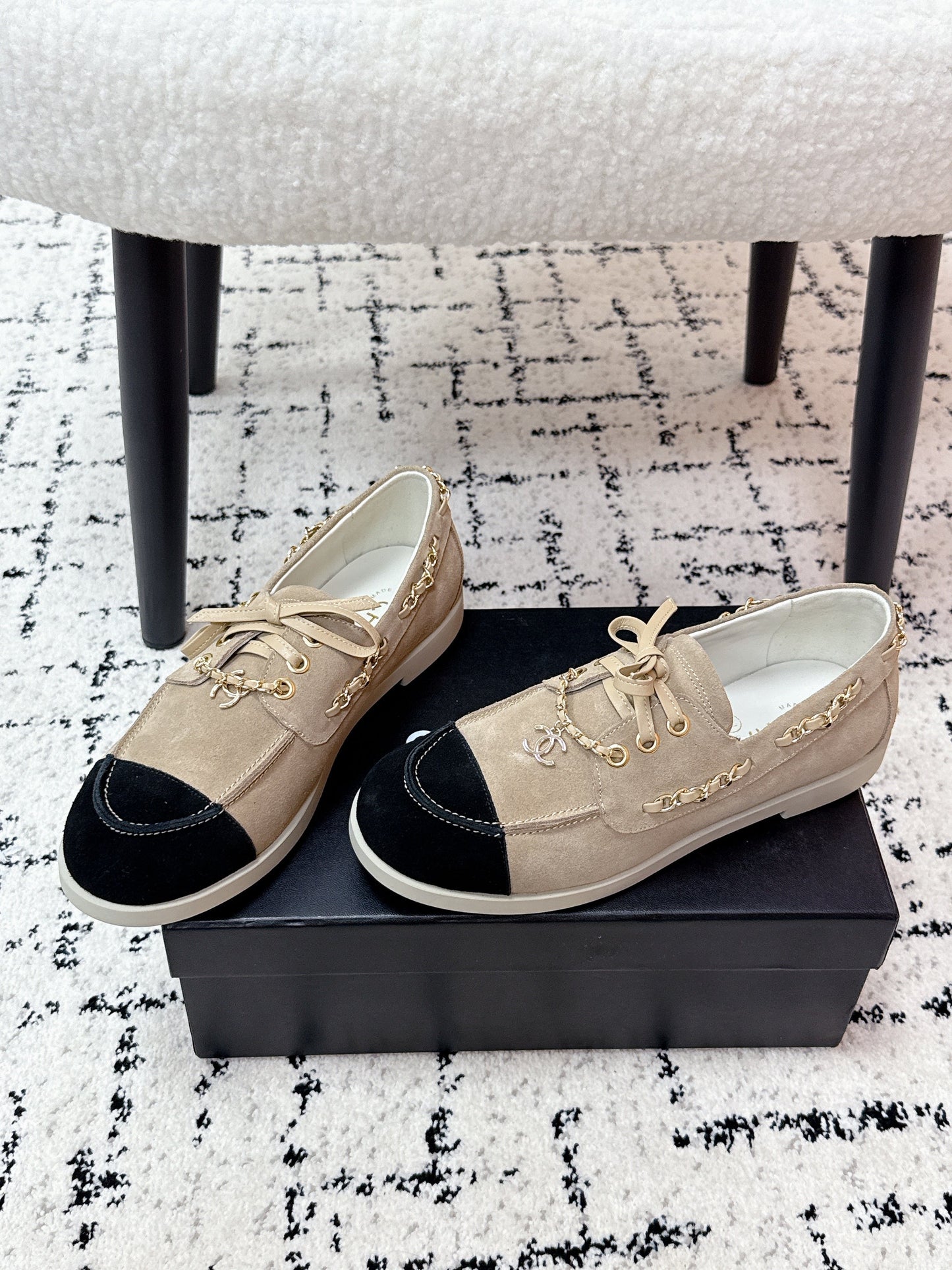 CC Cruise 25/26 Moccasins Black Light Taupe Suede