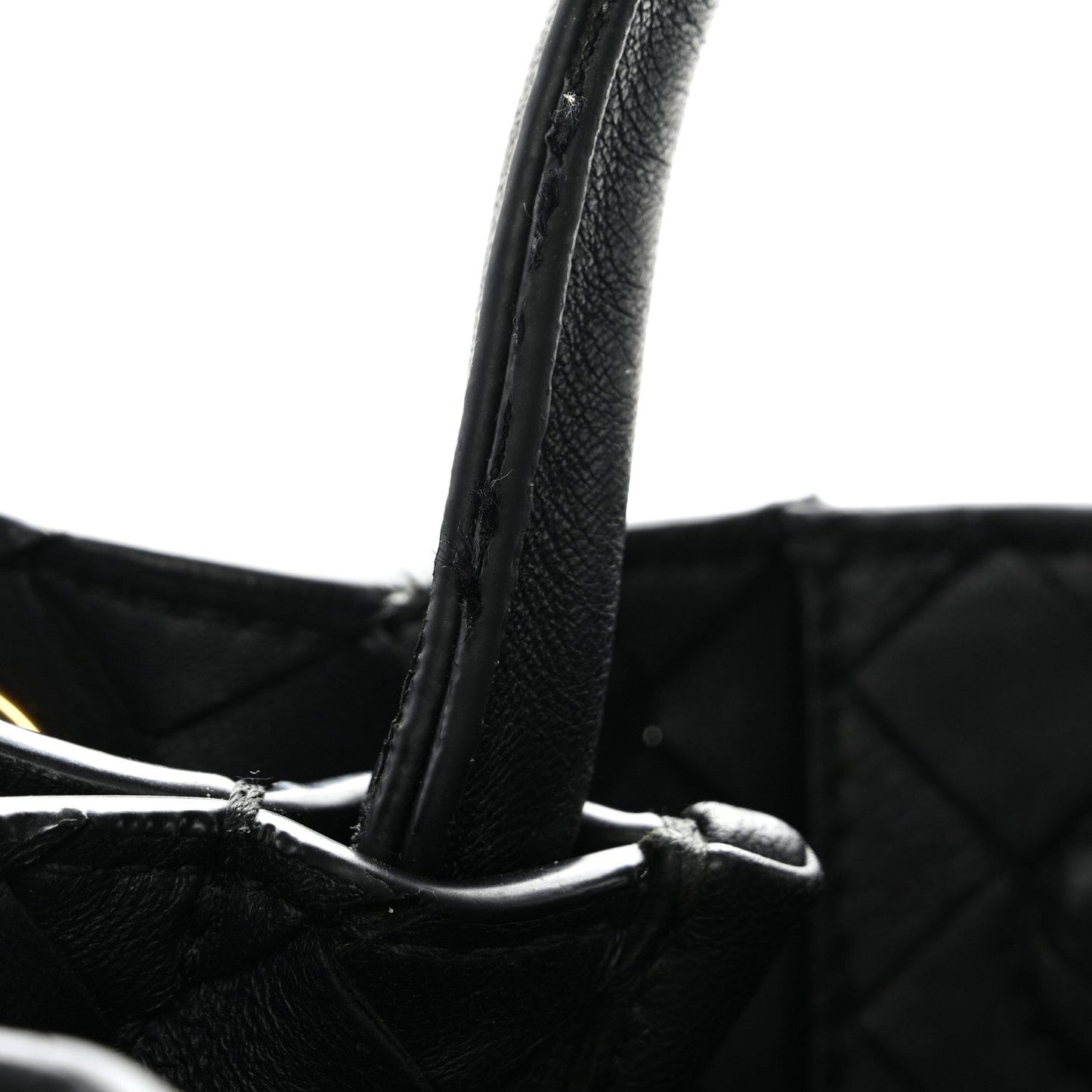Nappa Intrecciato Small Andiamo Shoulder Bag Black