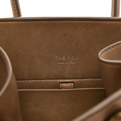 Polished Saddle Calfskin Soft Margaux 10 Bag Mouse Grey