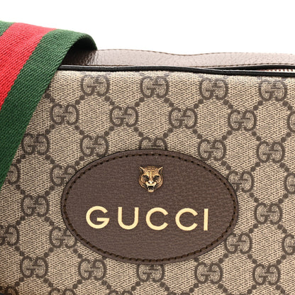 GG Supreme Monogram Web Neo Vintage Shoulder Bag Beige New Acero Crop