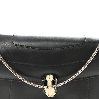 Calfskin Serpenti Forever Crossbody Bag Black