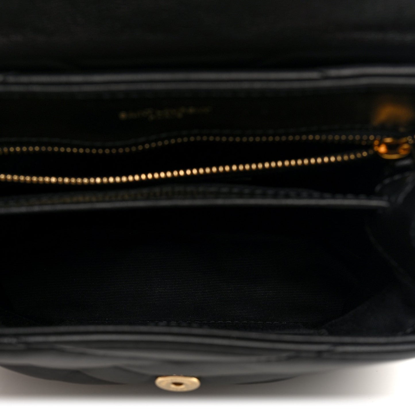 Calfskin Y Quilted Monogram Toy Loulou Crossbody Bag Black