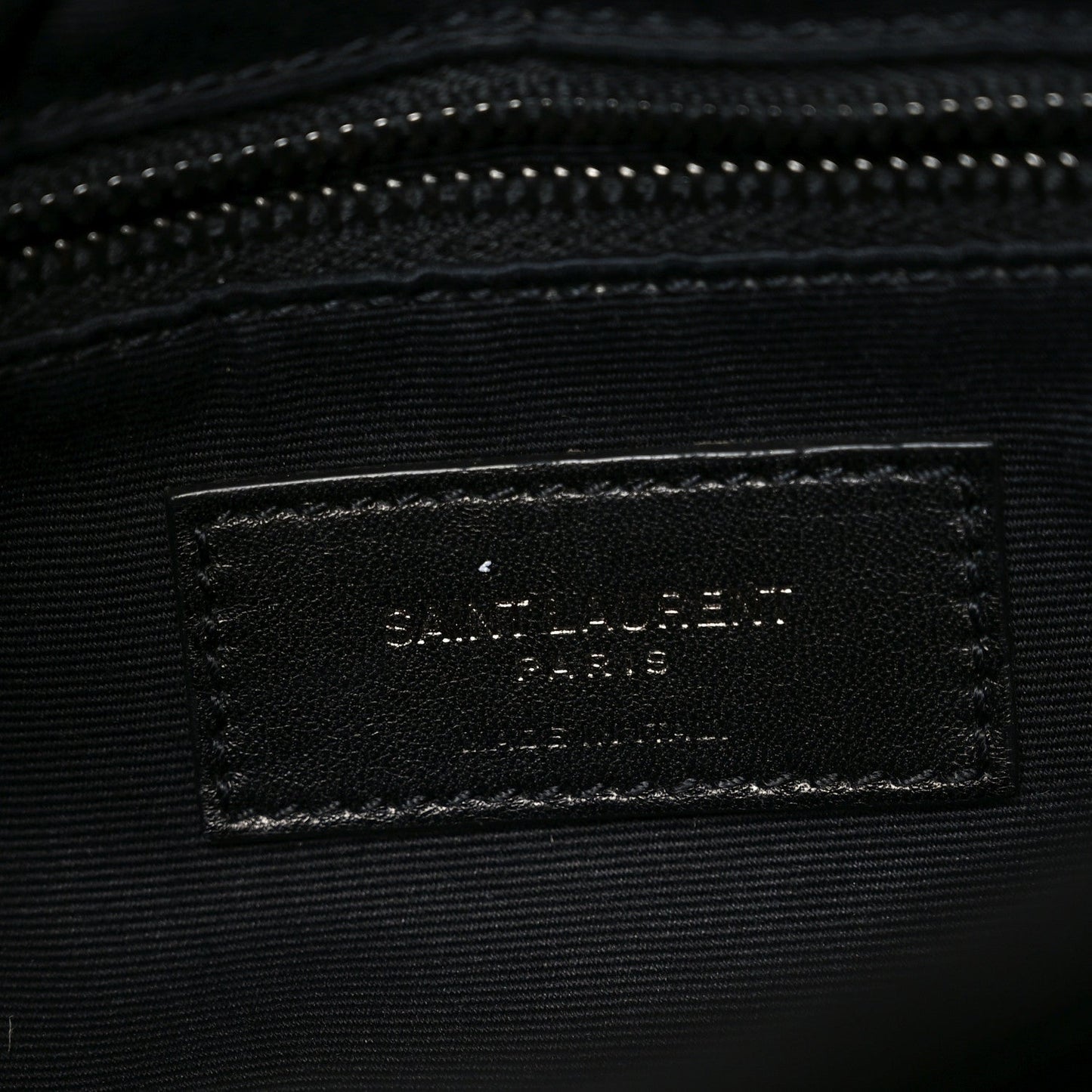 Calfskin Y Quilted Monogram Monochrome Medium Loulou Chain Satchel Black