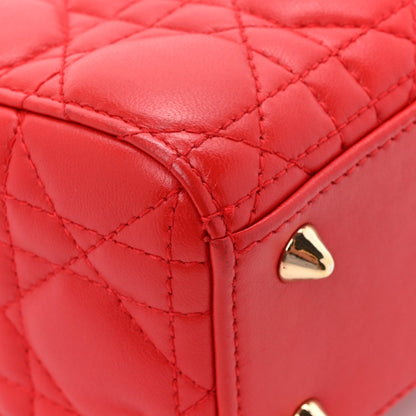 Lambskin Cannage Small My ABCDior Lady Dior Red