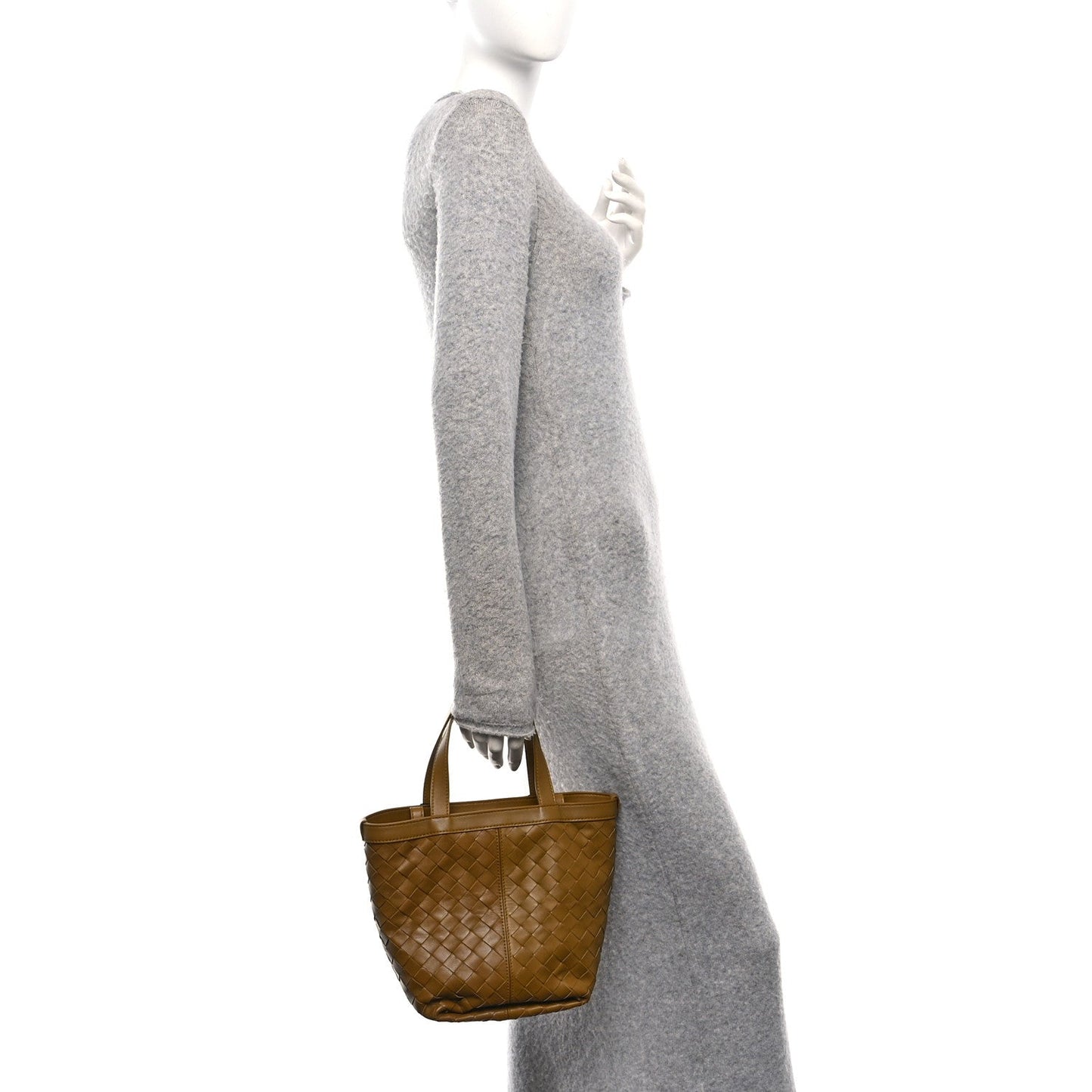 Nappa Intrecciato Small Flip Flap Tote Acorn