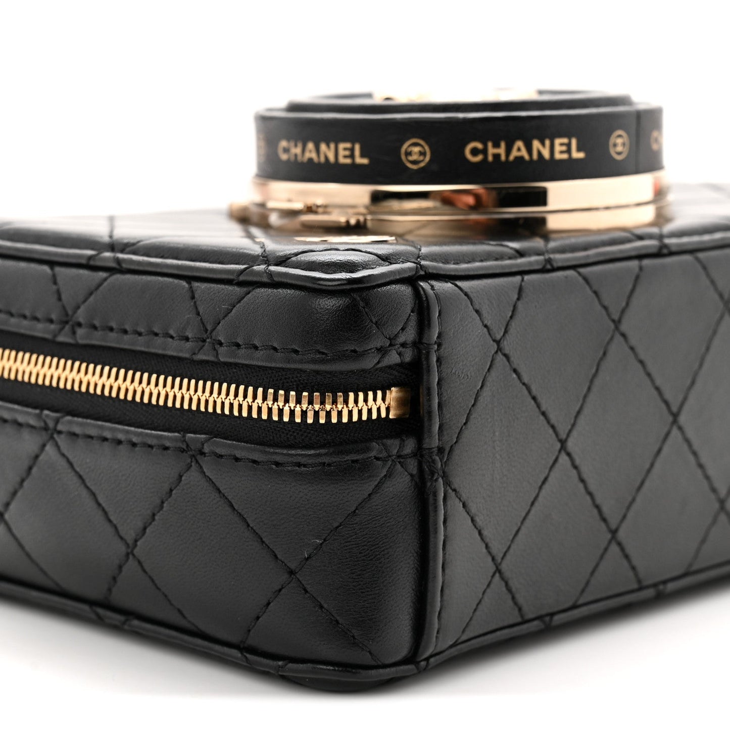 Lambskin Quilted Coco Click Bag Black