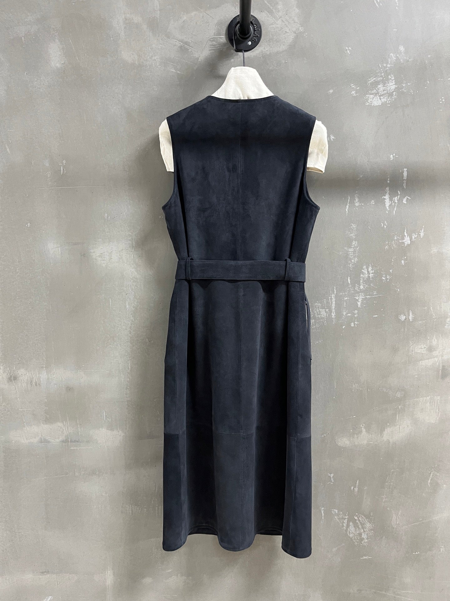 CC 25 Chain Trench Vest Coat Blend Black Cashmere