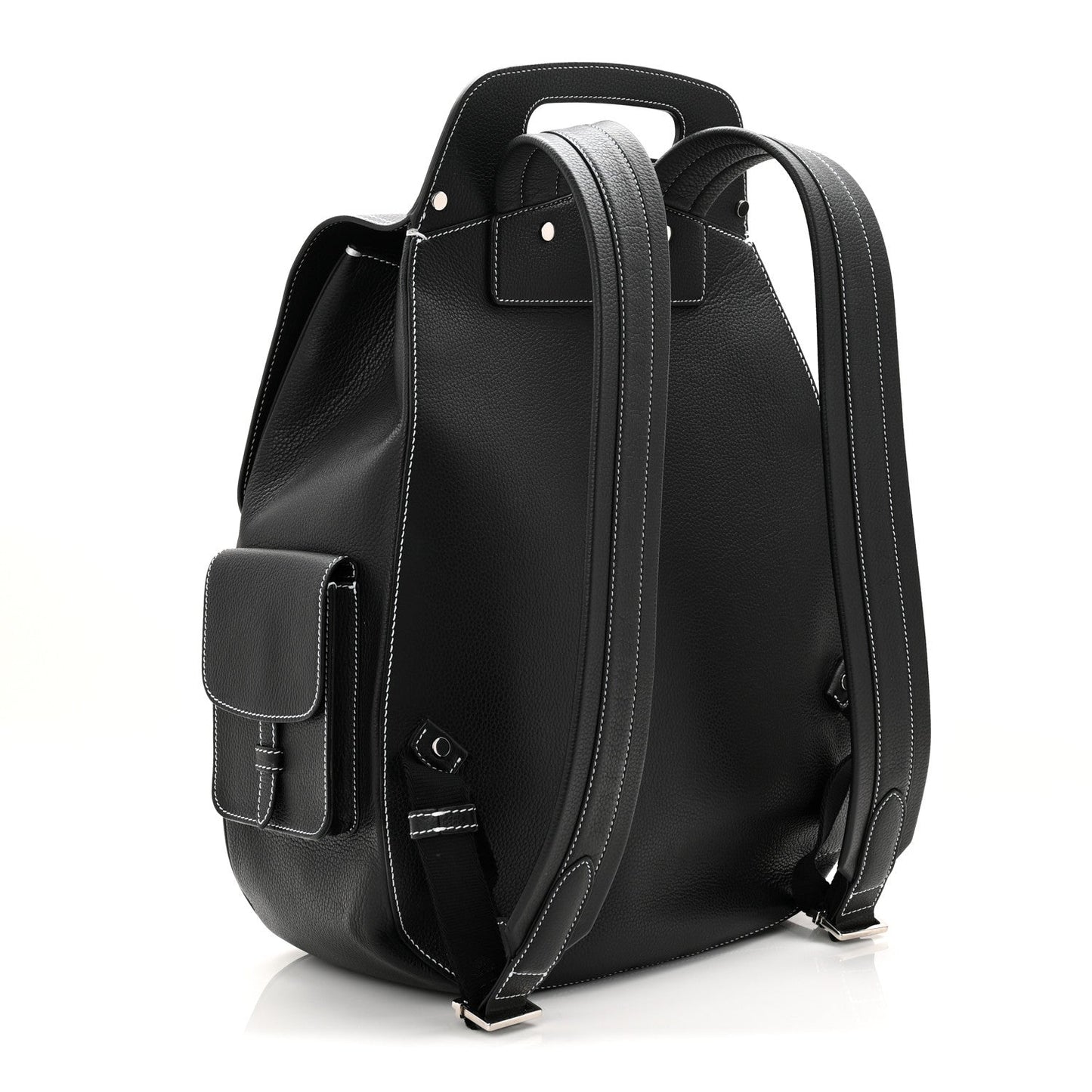 Grained Calfskin Maxi Gallop Backpack Black
