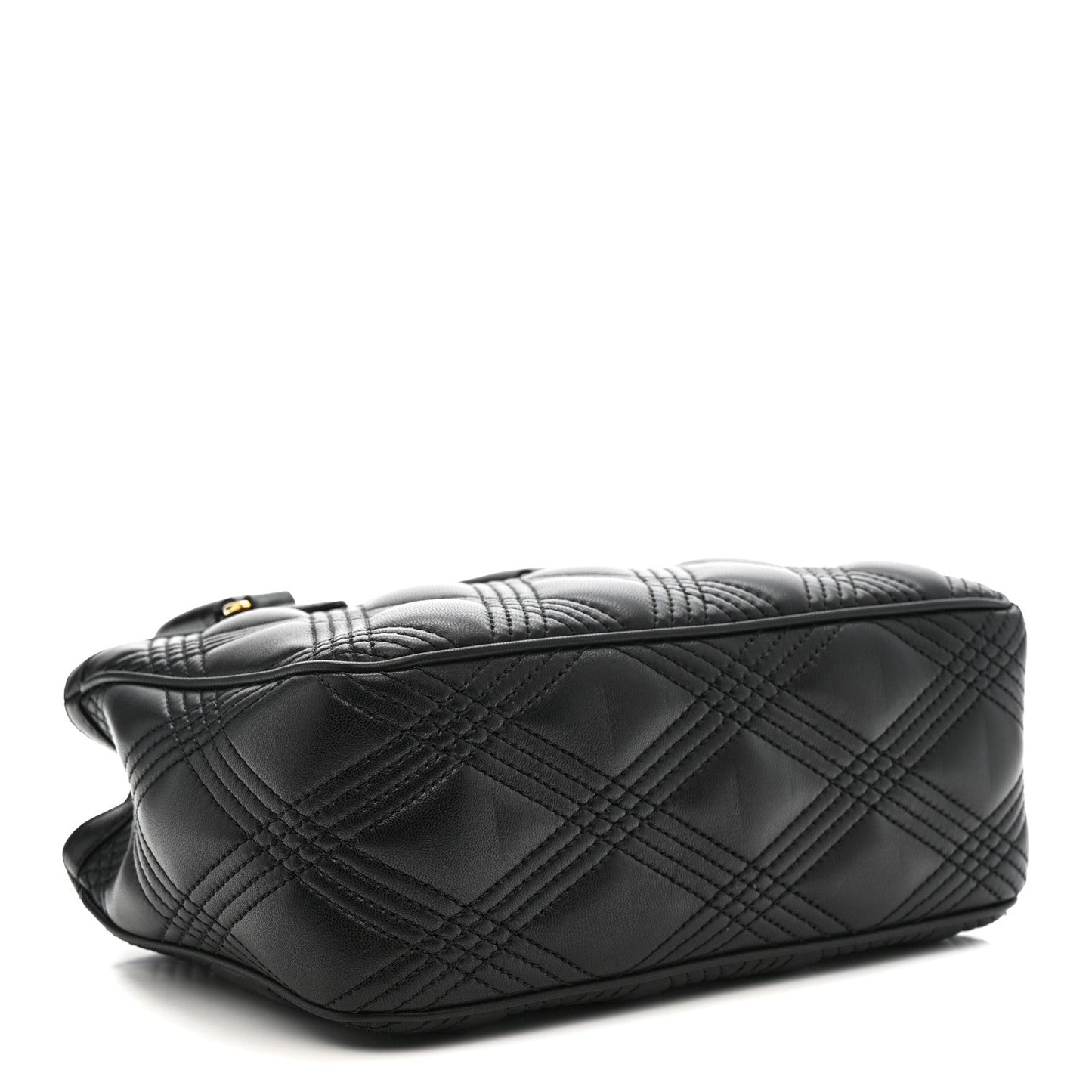 Calfskin Quilted Vlogo Small Top Handle Shoulder Bag Black