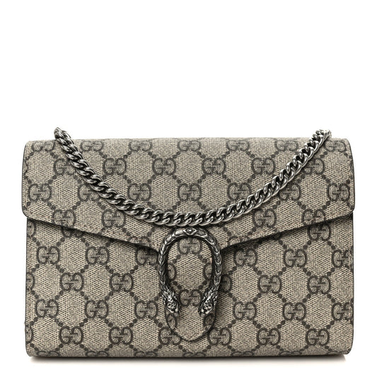 GG Supreme Monogram Mini Dionysus Chain Wallet Beige Taupe