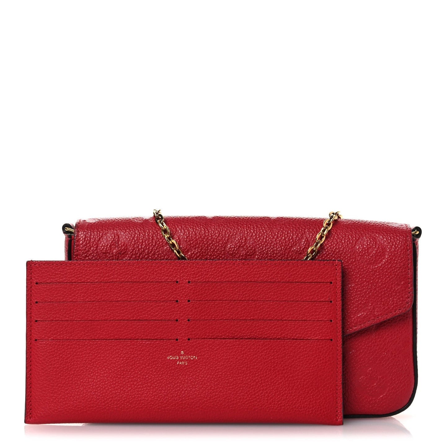 Empreinte Pochette Felicie Chain Wallet Scarlet