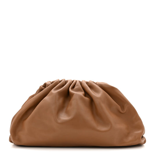 Smooth Butter Calf The Pouch Oversized Clutch Cammello