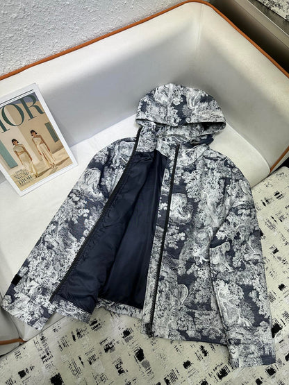 CD 25 Tiger Garden Jacket Blue Polyester