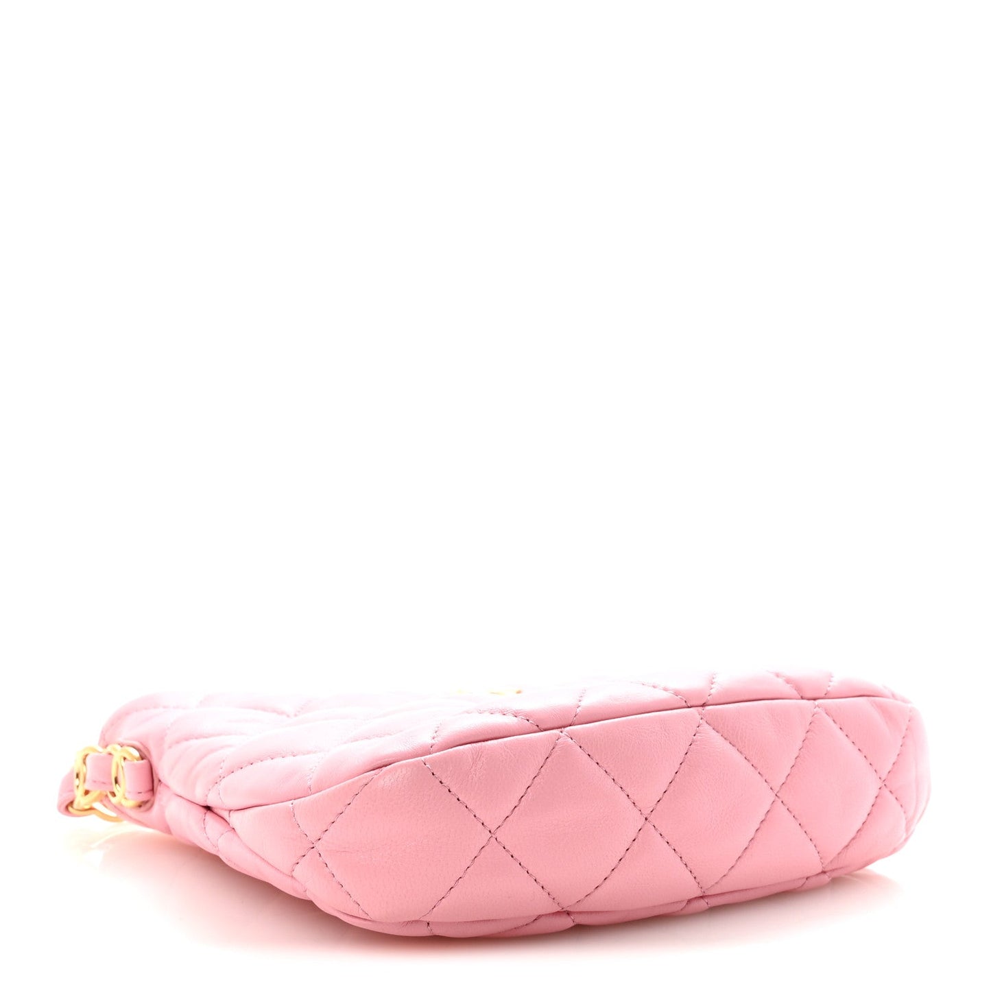 Lambskin Quilted CC Links Hobo Light Pink