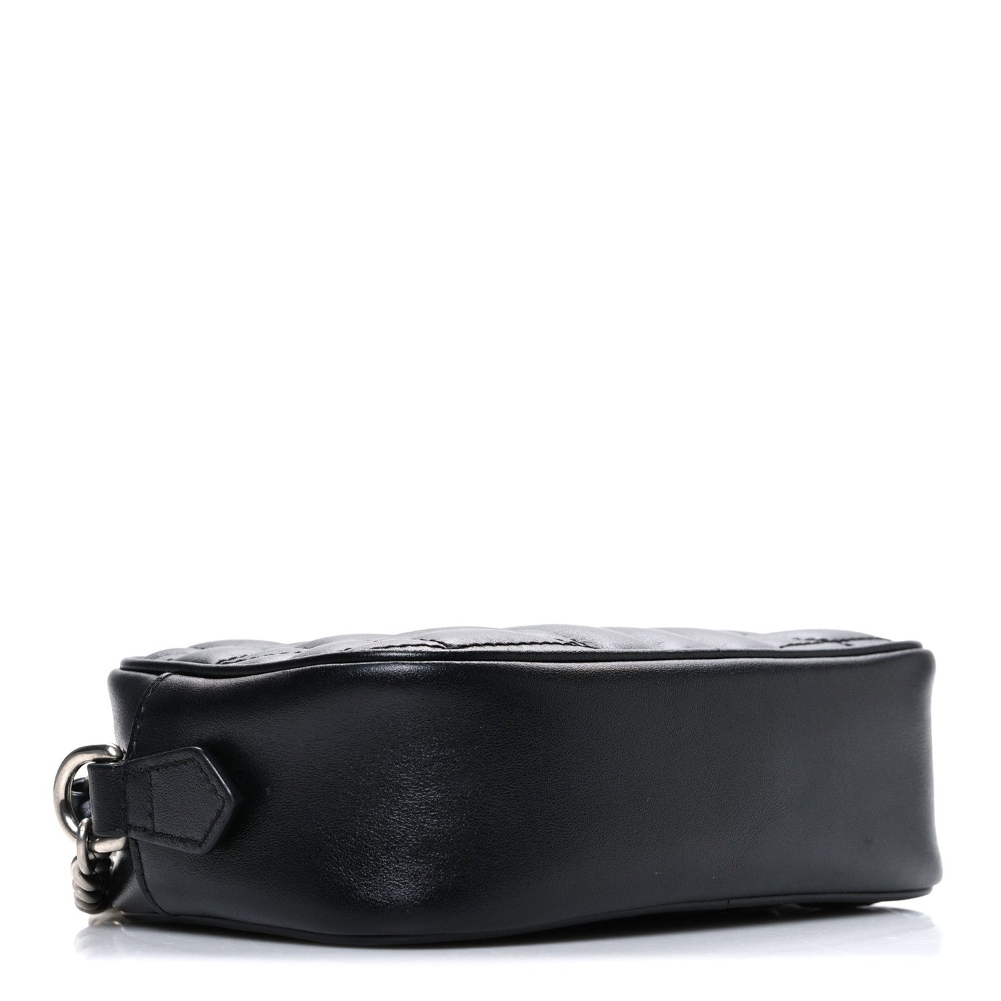 Calfskin Matelasse Aria Mini GG Marmont Chain Shoulder Bag Black