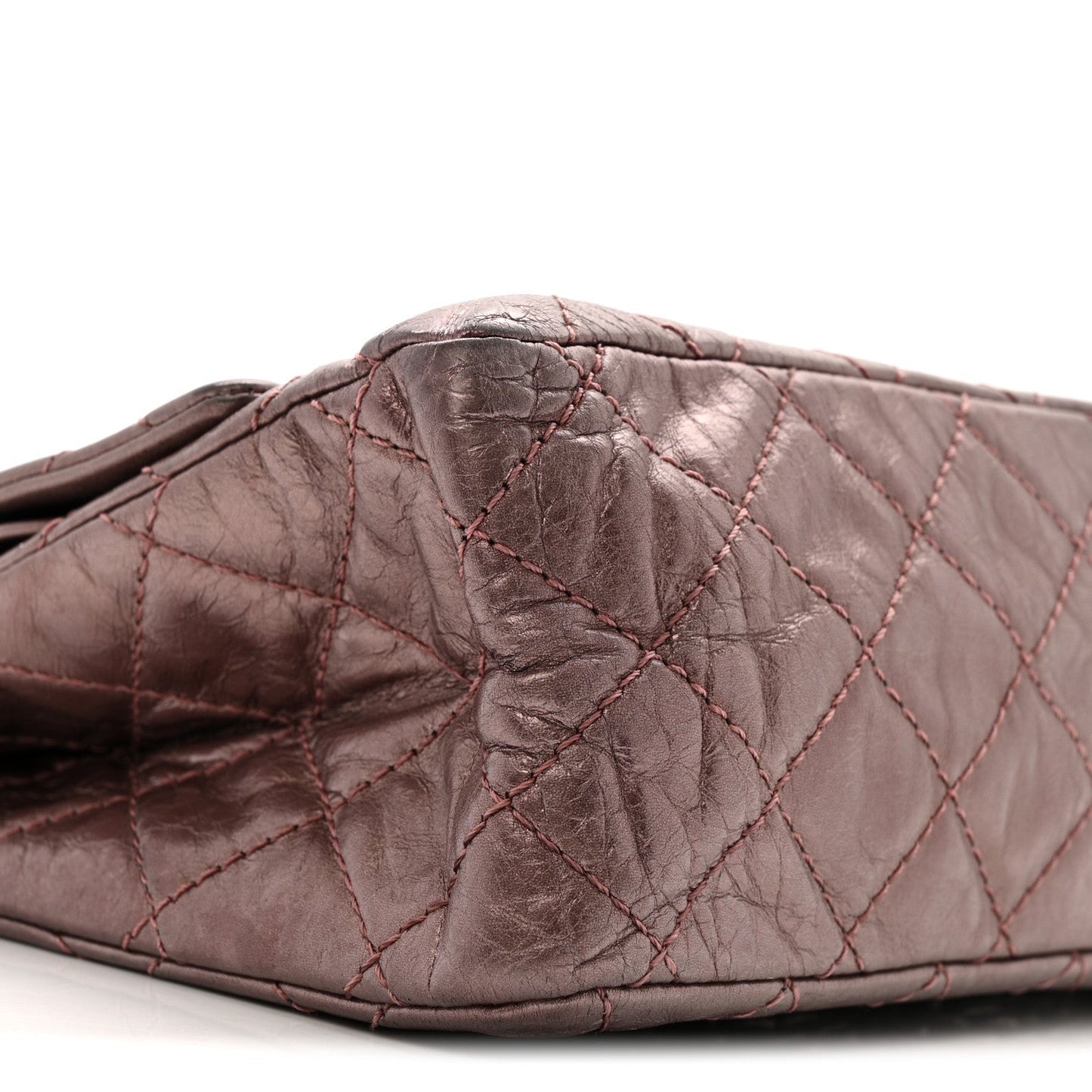 Metallic Aged Calfskin Quilted 2.55 Reissue 226 Flap Rose Fonce