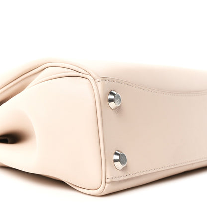 Natural Smooth Calfskin Small Rodeo Top Handle Handbag Almond