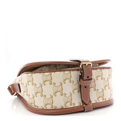 Triomphe Canvas Medium Folco Bag White