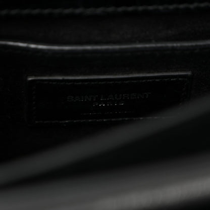 Calfskin Crocodile Embossed Medium Monogram Sunset Black
