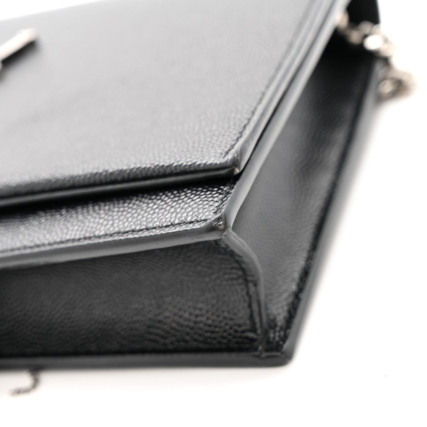Grain De Poudre Classic Monogram Kate Tassel Chain Wallet Black