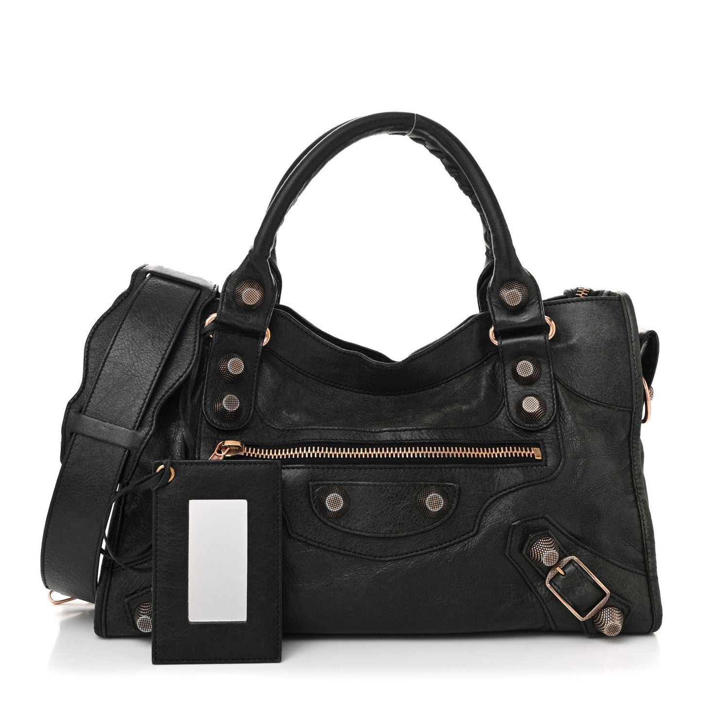 Agneau Giant 21 Rose Gold Hardware City Black