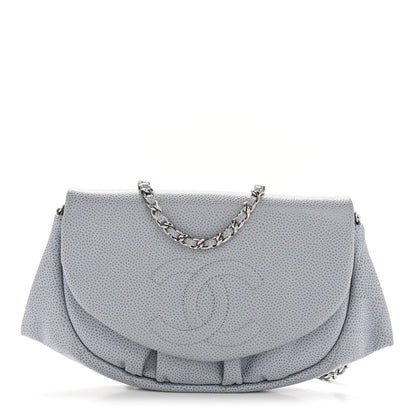 Caviar Half Moon Wallet On Chain WOC Light Blue