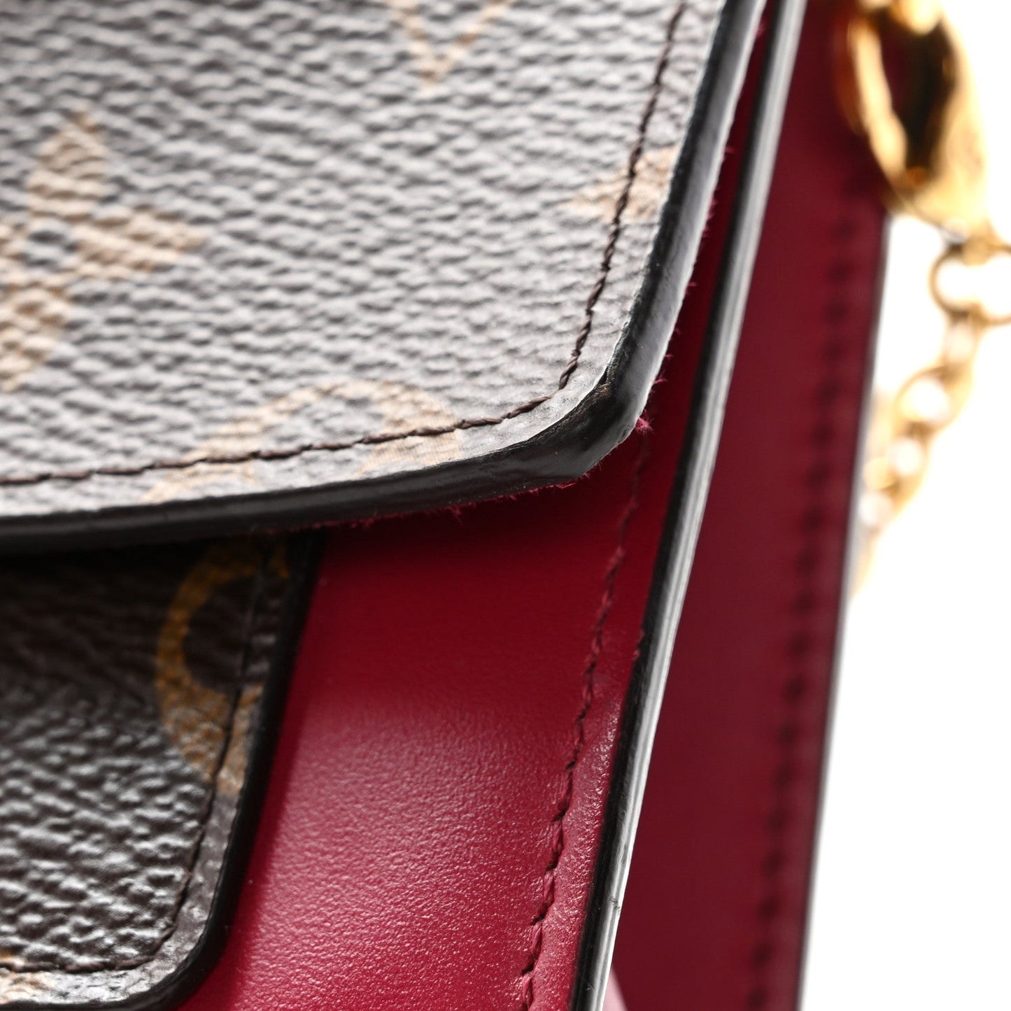 Monogram Flore Chain Wallet Fuchsia