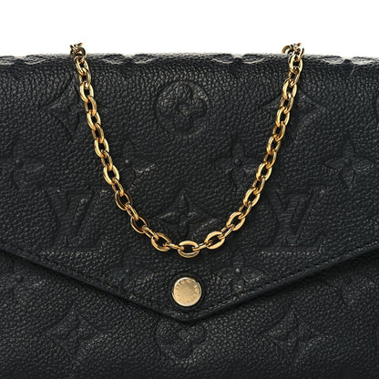 Empreinte Pochette Felicie Chain Wallet Black