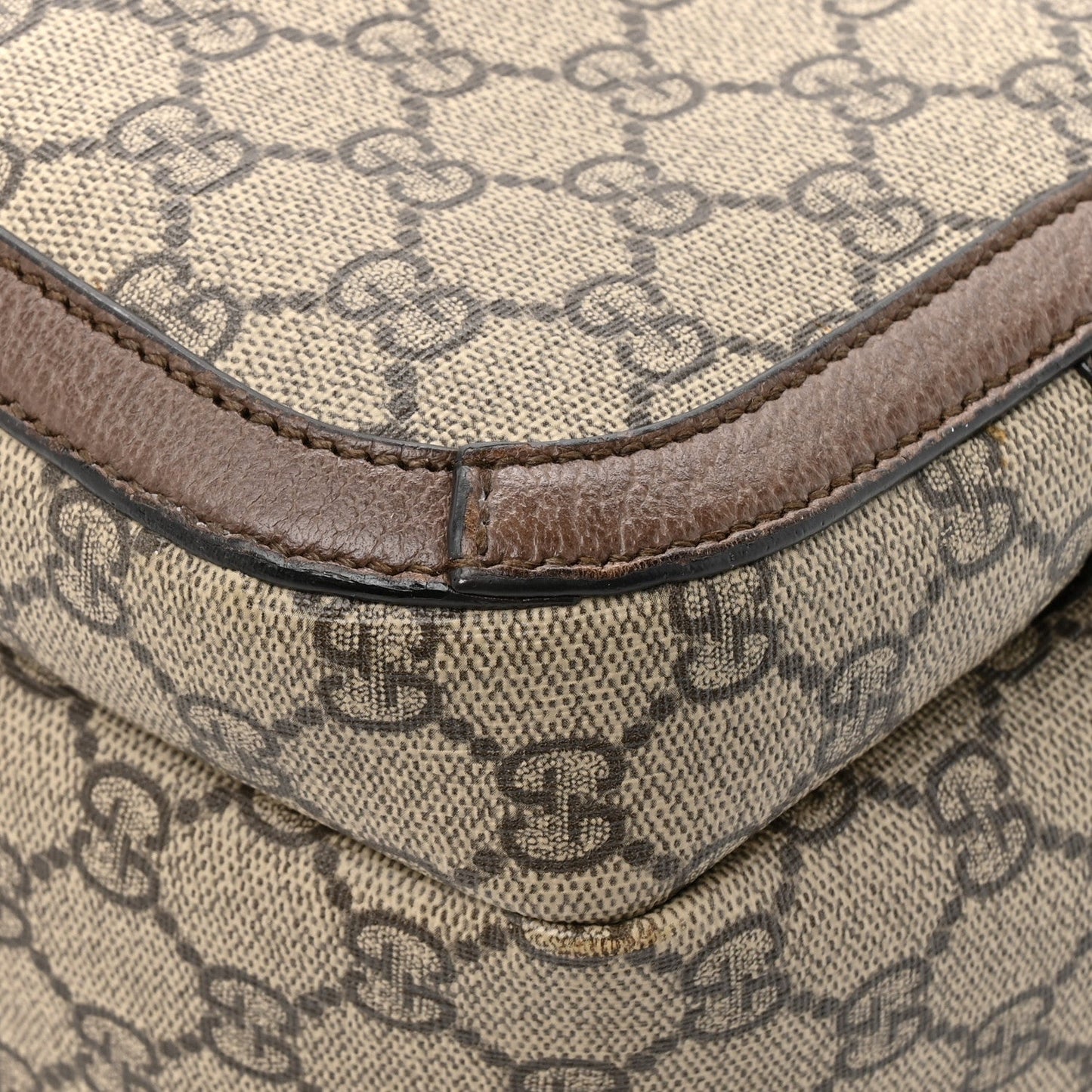 GG Supreme Monogram Medium Ophidia Day Backpack Brown